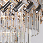 Люстра многоярусная с переплетенными металлическими элементами черного и золотого цвета и прозрачными хрустальными подвесками Empire Chandelier Crystal варинант исполнения - 4 | Loft Concept в Челябинске