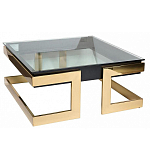 Стол журнальный квадратный с стеклянной столешницей Alonso Glass варинант исполнения - 2 | Loft Concept в Челябинске