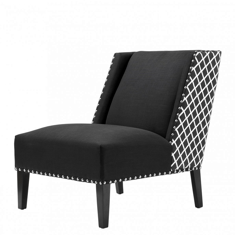 Кресло Eichholtz Chair Columbia Черно-белый Черный Кресло Eichholtz Chair Columbia Черно-белый Черный в Челябинске | Loft Concept