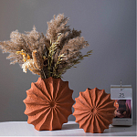 Ваза керамическая в виде круглой терракотовой морской раковины Galapagos варинант исполнения - 2 | Loft Concept в Челябинске