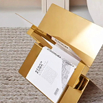 Дизайнерский журнальный стол фигурный золотого цвета Ufuri варинант исполнения - 2 | Loft Concept в Челябинске