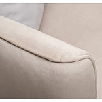 Диван двухместный раскладной светло-серый с кантом Pride варинант исполнения - 6 | Loft Concept в Челябинске