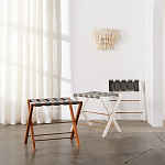 Настенный светильник с подвесками из деревянных бусин молочного цвета Wooden Beads Wall Lamp варинант исполнения - 2 | Loft Concept в Челябинске