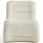 Кресло изогнутое с обивкой из ткани букле Smooth Bend Boucle Chair варинант исполнения - 2 | Loft Concept в Челябинске