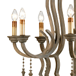 Люстра деревянная с подвесками Gray Curved Profile варинант исполнения - 1 | Loft Concept в Челябинске