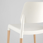 Пластиковый стул на ножках из массива бука Ferret White варинант исполнения - 7 | Loft Concept в Челябинске