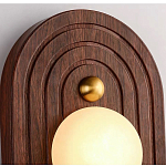 Настенный светильник с деревянным резным основанием Wood Wall Lamp варинант исполнения - 1 | Loft Concept в Челябинске