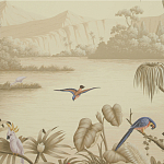 Обои ручная роспись Le Brésil Amarelo Sepia варинант исполнения - 2 | Loft Concept в Челябинске