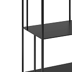 Высокий стеллаж из металла Menzie High Metal Rack Black варинант исполнения - 3 | Loft Concept в Челябинске