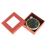 Зеркало карманное двухстороннее круглое из натурального камня Серафинит в подарочной упаковке Gold Stone Mirrors варинант исполнения - 3 | Loft Concept в Челябинске