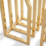 Консоль с чёрной столешницей и золотым фигурным основанием Cosmo варинант исполнения - 1 | Loft Concept в Челябинске