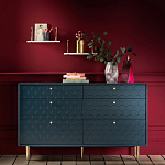 Комод с 6 выдвижными ящиками Scale Ornament Blue Chest of Drawers варинант исполнения - 6 | Loft Concept в Челябинске