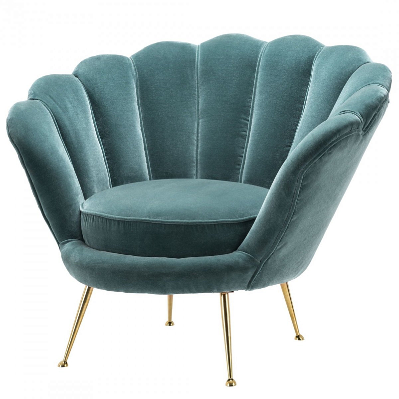 Кресло Eichholtz Chair Trapezium Turquoise Бирюзовый Латунь Кресло Eichholtz Chair Trapezium Turquoise Бирюзовый Латунь в Челябинске | Loft Concept