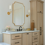 Зеркало в золотой деревянной раме Riviera варинант исполнения - 4 | Loft Concept в Челябинске