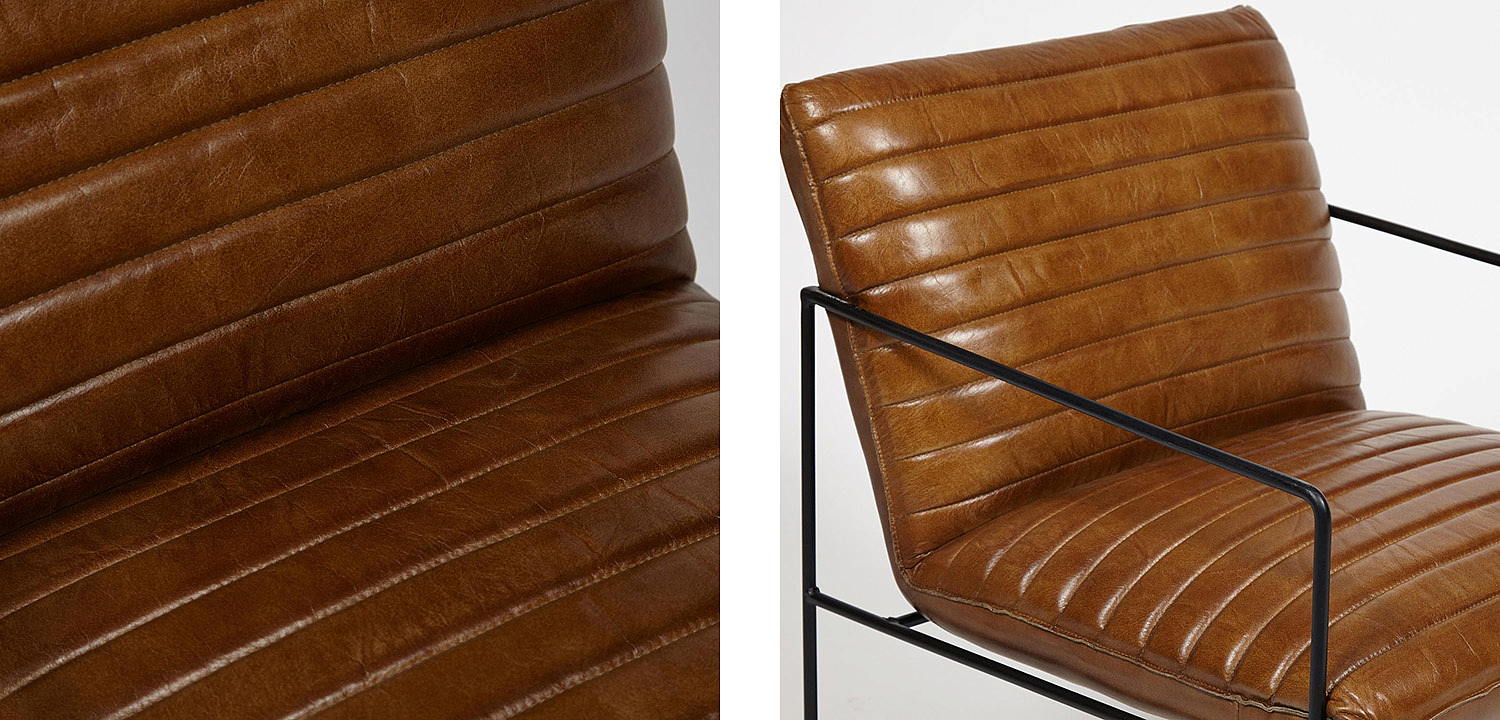 Кресло Industrial Frame buffalo leather armchair Кресло Industrial Frame buffalo leather armchair - Loft-Concept в Челябинске