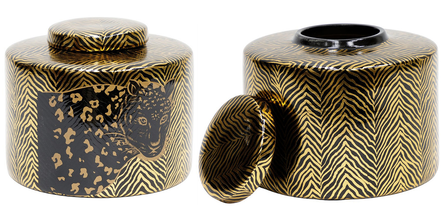 Ваза Leopard Vase black and gold 18 Ваза Leopard Vase black and gold 18 - Loft-Concept в Челябинске