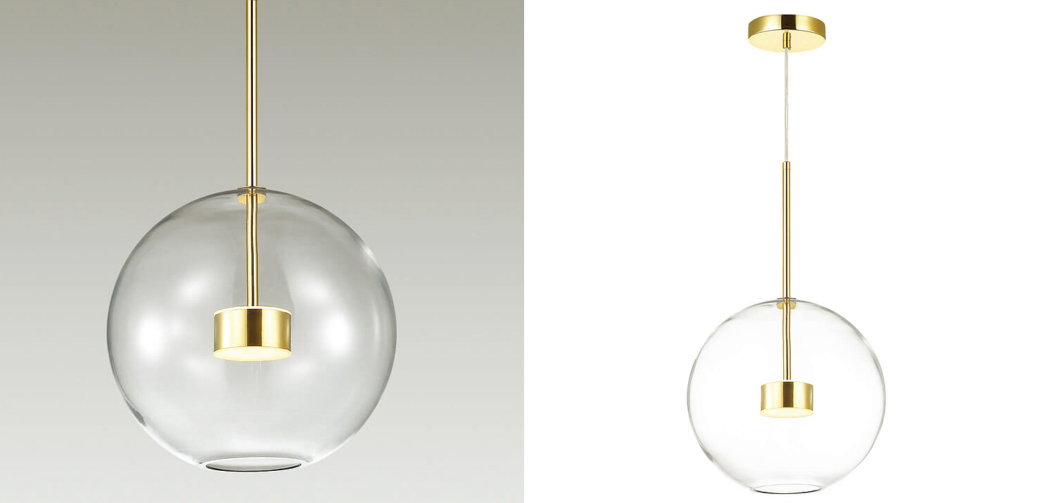 Подвесной светильник Transparent Bubble Pendant Gold One Подвесной светильник Transparent Bubble Pendant Gold One - Loft-Concept в Челябинске