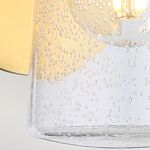 Бра цвета латунь с прозрачным цилиндрическим плафоном из пузырчатого стекла Kichler варинант исполнения - 5 | Loft Concept в Челябинске