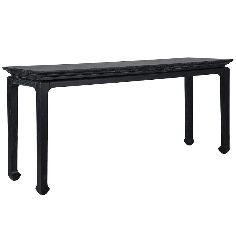 Консоль Black Curved Console Черный Консоль Black Curved Console Черный в Челябинске | Loft Concept