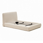 Кровать со съемным бежевым чехлом из ткани букле White Boucle Collection варинант исполнения - 2 | Loft Concept в Челябинске