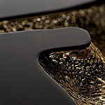 Дизайнерский журнальный стол круглый с декоративным расколом в центре стола Flaming варинант исполнения - 1 | Loft Concept в Челябинске