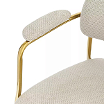 Стул Singer Chair с подлокотниками серый на золотистых ножках варинант исполнения - 6 | Loft Concept в Челябинске