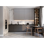 Серый кухонный гарнитур с фасадом под светлый дуб Ferrand Kitchen Set варинант исполнения - 3 | Loft Concept в Челябинске