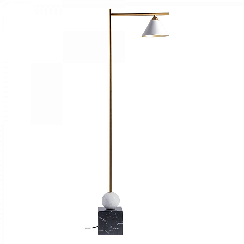 Торшер Kelly Wearstler CLEO FLOOR LAMP Белый Латунь Графит Торшер Kelly Wearstler CLEO FLOOR LAMP Белый Латунь Графит в Челябинске | Loft Concept