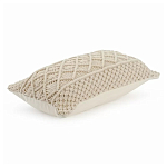Чехол на подушку с макраме бежевого цвета Macrame варинант исполнения - 1 | Loft Concept в Челябинске