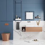 Настенное зеркало квадратной формы в черной металлической раме CORNER MIRROR BLACK варинант исполнения - 3 | Loft Concept в Челябинске