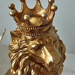 Статуэтка лев с детализированной гривой и изящной короной Lion Crown  варинант исполнения - 6 | Loft Concept в Челябинске