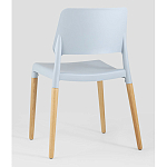Пластиковый стул на ножках из массива бука Ferret Grey-Blue варинант исполнения - 4 | Loft Concept в Челябинске