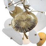 Подвесной светильник с белыми и золотистыми цветами Dahlia Flowers Lamp варинант исполнения - 4 | Loft Concept в Челябинске
