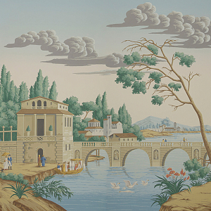 Обои ручная роспись Views of Italy Olive