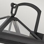 Настенный фонарь черного цвета с прозрачным стеклянным плафоном трапециевидной формы Hinkley варинант исполнения - 2 | Loft Concept в Челябинске