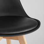 Стул с основой из пластика и мягким сиденьем Arvika Black варинант исполнения - 7 | Loft Concept в Челябинске