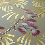 Обои ручная роспись Silk Tree Colourway SC-80 on Pale Grey dyed silk варинант исполнения - 2 | Loft Concept в Челябинске