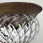 Потолочный светильник с чашеобразным плафоном из толстого волнообразного стекла и широким узорчатым основанием Hinkley варинант исполнения - 10 | Loft Concept в Челябинске