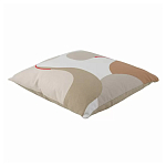 Подушка декоративная хлопковая бежевого цвета с абстрактным принтом Elysian Flow Sand варинант исполнения - 1 | Loft Concept в Челябинске