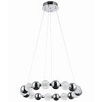 Светодиодная кольцевая люстра Crystal Globule Chrome Chandelier варинант исполнения - 2 | Loft Concept в Челябинске
