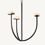 Люстрас 3-мя мраморными плафонами в форме купола Light Warm Light варинант исполнения - 2 | Loft Concept в Челябинске