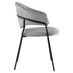 Серый стул с обивкой из искусственной замши Alexis варинант исполнения - 3 | Loft Concept в Челябинске