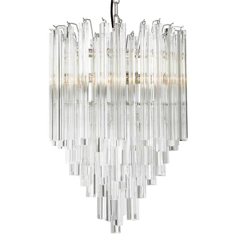 Люстра Chandelier Salerno Clear Никель Прозрачный (Transparent) Люстра Chandelier Salerno Clear Никель Прозрачный (Transparent) в Челябинске | Loft Concept