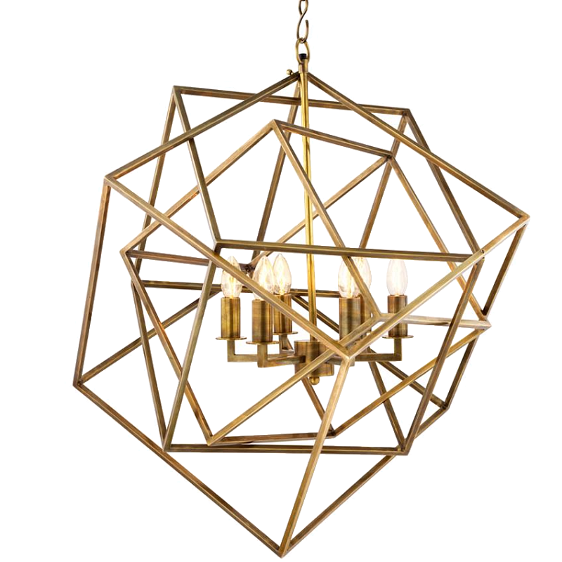 Люстра Lantern Matrix Brass Латунь Люстра Lantern Matrix Brass Латунь в Челябинске | Loft Concept