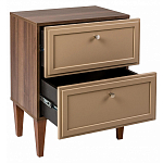 Тумба прикроватная бежевая из массива бука с 2-мя ящиками Wenge Light варинант исполнения - 4 | Loft Concept в Челябинске