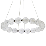 Светодиодная кольцевая люстра с круглыми плафонами Crystal Globule Chandelier Chrome варинант исполнения - 1 | Loft Concept в Челябинске