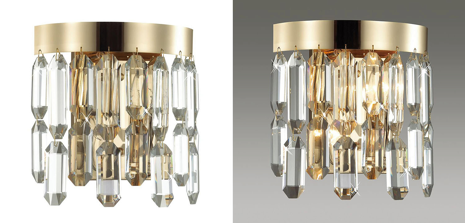 Бра Crystal Polyhedrons Wall Lamp Gold Бра Crystal Polyhedrons Wall Lamp Gold - Loft-Concept в Челябинске