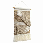 Панно из шерсти и хлопка с узором Beige Calista Cascade варинант исполнения - 1 | Loft Concept в Челябинске