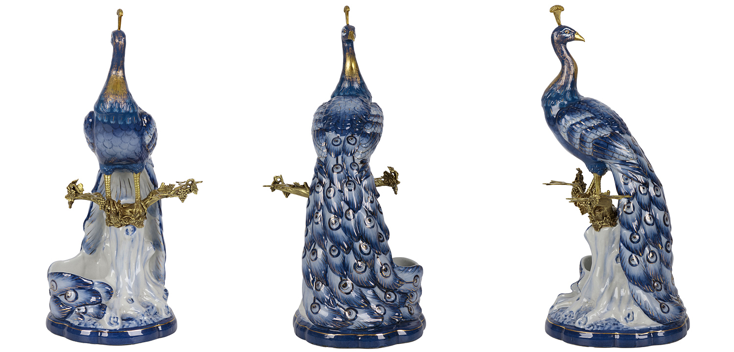 Статуэтка Peacock Blue White Статуэтка Peacock Blue White - Loft-Concept в Челябинске