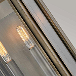 Настенный фонарь прямоугольной формы цвета состаренная латунь с двумя лампами Hinkley варинант исполнения - 2 | Loft Concept в Челябинске